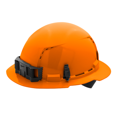 Click here to see Milwaukee 48-73-1213 Milwaukee 48-73-1213 Vented Hard Hat with 4pt Ratcheting, Class C, Orange - Full Brim