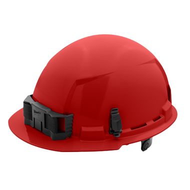 Click here to see Milwaukee 48-73-1128 Milwaukee 48-73-1128 Unvented Hard Hat with 6pt Ratcheting, Class E, Red - Front Brim