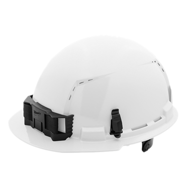 Click here to see Milwaukee 48-73-1220 Milwaukee 48-73-1220 Vented Hard Hat with 6pt Ratcheting, Class C, White - Front Brim