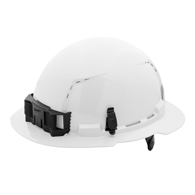 Click here to see Milwaukee 48-73-1221 Milwaukee 48-73-1221 Vented Hard Hat with 6pt Ratcheting, Class C, White - Full Brim