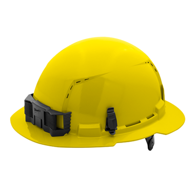 Click here to see Milwaukee 48-73-1223 Milwaukee 48-73-1223 Vented Hard Hat with 6pt Ratcheting, Class C, Yellow - Full Brim