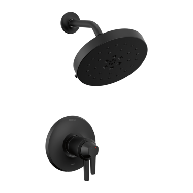 Click here to see Delta T17T271-BL Delta Galeon TempAssure 17T Series Two-Handle H2Okinetic Shower Faucet with Volume Control, UltraSoak, 1.75 GPM, Lever Handles, Matte Black - T17T271-BL