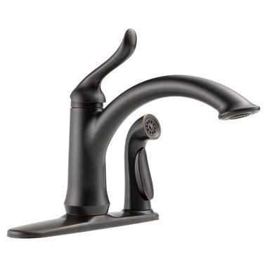 Click here to see Delta 3353-RB-DST Delta 3353-RB-DST Linden Single Handle Kitchen Faucet - Venetian Bronze