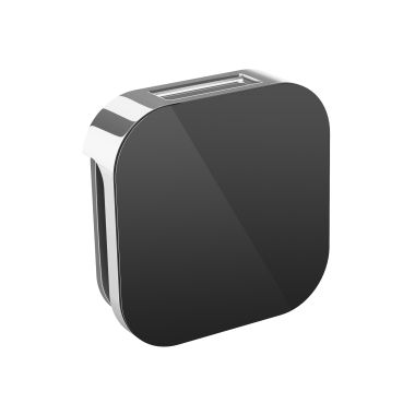 Click here to see Mr. Steam 104104BK-PC Mr Steam Aroma Glass 3 in. Steam Head in Black Polished Chrome - 104104BK-PC