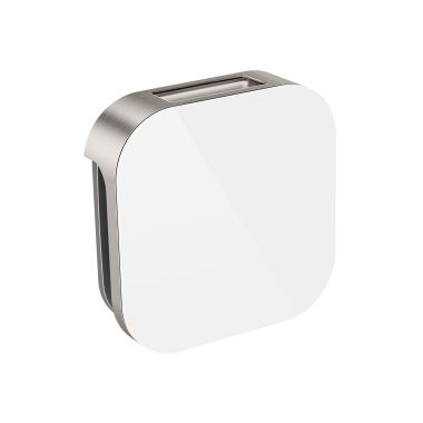 Click here to see Mr. Steam 104104WH-BN Mr Steam Aroma Glass 3 in. Steam Head in White Brushed Nickel - 104104WH-BN