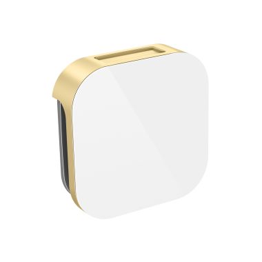 Click here to see Mr. Steam 104104WH-MB Mr Steam Aroma Glass 3 in. Steam Head in White Matte Black - 104104WH-MB