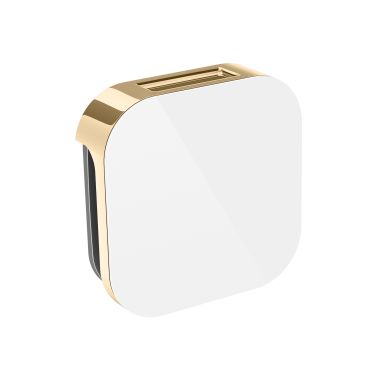 Click here to see Mr. Steam 104104WH-PB Mr Steam Aroma Glass 3 in. Steam Head in White Polished Brass - 104104WH-PB