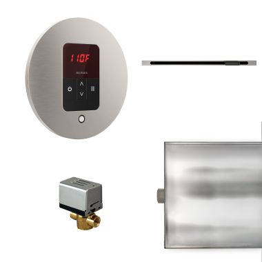Click here to see Mr. Steam BBUTLERLRBN Mr Steam Basic Butler Linear Steam Generator Control Kit  Package in Round Brushed Nickel - BBUTLERLRBN