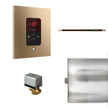 Click here to see Mr. Steam BBUTLERLSBB Mr Steam Basic Butler Linear Steam Generator Control Kit  Package in Square Brushed Bronze - BBUTLERLSBB