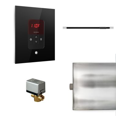 Click here to see Mr. Steam BBUTLERLSBK Mr Steam Basic Butler Linear Steam Generator Control Kit  Package in Square Black - BBUTLERLSBK