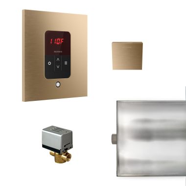 Click here to see Mr. Steam BBUTLERSBB Mr Steam Basic Butler Steam Generator Control Kit  Package in Square Brushed Bronze - BBUTLERSBB