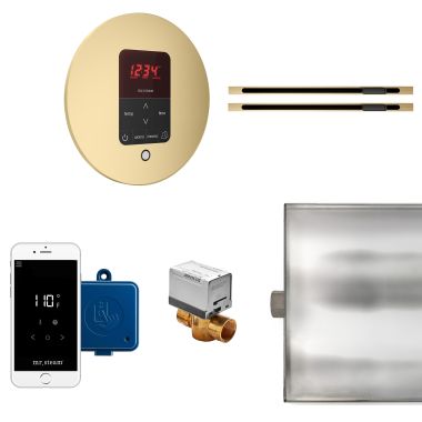 Click here to see Mr. Steam BTLRLXRSB Mr Steam Butler Max Linear Steam Generator Control Kit  Package in Round Satin Brass - BTLRLXRSB