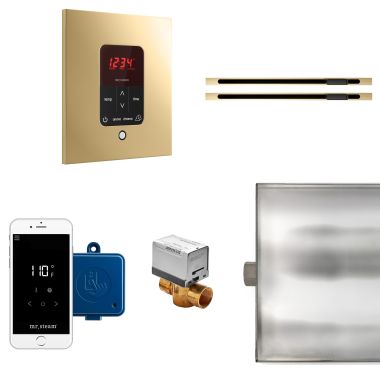 Click here to see Mr. Steam BTLRLXSPB Mr Steam Butler Max Linear Steam Generator Control Kit  Package in Square Polished Brass - BTLRLXSPB