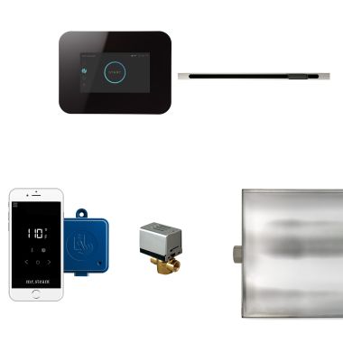 Click here to see Mr. Steam I3BTLRLBK-PN Mr Steam iButler Polished Nickel Linear Steam Generator Control Kit  Package in Black - I3BTLRLBK-PN