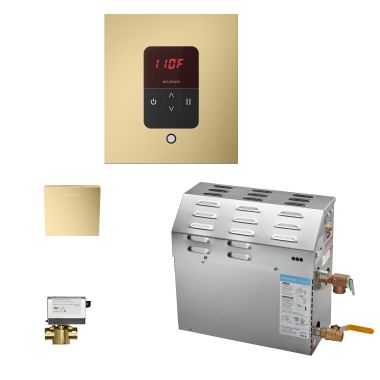 Click here to see Mr. Steam 225C1ATSQSB Mr Steam MS225EC1 7.MS90EC1 5kW Steam Generator with iTempo AutoFlush Square Package in Satin Brass - 225C1ATSQSB