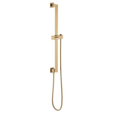 Click here to see Brizo 74799-GL Brizo 74799-GL Essential Linear Square Slide Bar with Metal Hose - Luxe Gold