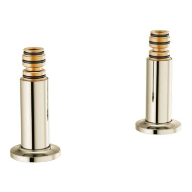 Click here to see Brizo T71765-PN Brizo Deck Mount Tub Filler Unions with Dual Column, Solid Brass, Brilliance Polished Nickel - T71765-PN