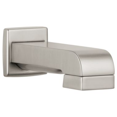 Click here to see Brizo RP64084NK Brizo Siderna 6-inch Wall Mounted Brilliance Luxe Nickel Pull-down Diverter Tub Spout, Solid Brass, 1/2-inch Connection Size - RP64084NK
