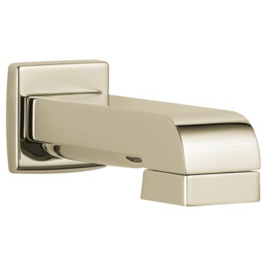 Click here to see Brizo RP64084PN Brizo Siderna 6-inch Wall Mounted Brilliance Polished Nickel Pull-down Diverter Tub Spout, Solid Brass, 1/2-inch Connection Size - RP64084PN