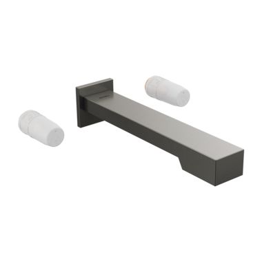 Click here to see Brizo T70422-SLLHP Brizo Frank Lloyd Wright Two-Handle Wall-Mount Tub Faucet Trim, 3-Hole, Less Handles, Brilliance Luxe Steel - T70422-SLLHP