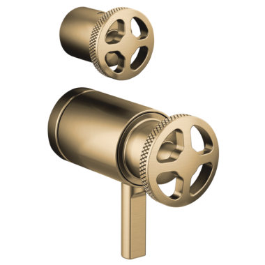 Click here to see Brizo HW7532-GL Brizo Litze Wheel Handle Kit for Litze TempAssure Thermostatic Valve with Diverter Trim, ADA, Brilliance Luxe Gold - HW7532-GL