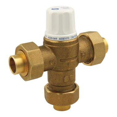 Click here to see Delta R2570-MIXLFBOXRI Delta R2570-MIXLFBOXRI Commercial 11 Maximum Flow Rate And 45 PSI Pressure Rating 1/2 Inch Valve Size Thermostatic Mixing Valve