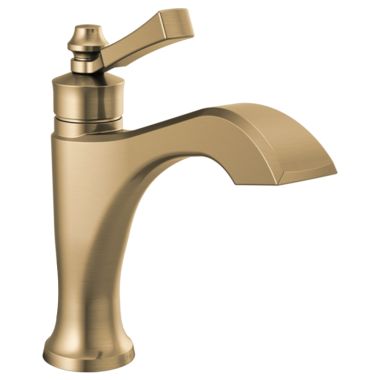 Click here to see Delta 556-CZLPU-DST Delta Dorval Champagne Bronze Lavatory Faucet, Less Pop-Up, 1.2 GPM, Single-Handle, DIAMOND Seal, Lever Handle - 556-CZLPU-DST