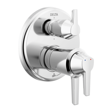 Click here to see Delta T27T971-PR Delta Galeon TempAssure 17T Series Two-Handle Valve Trim w/ 6-Function Diverter, Lever Handles, Lumicoat Polished Chrome - T27T971-PR