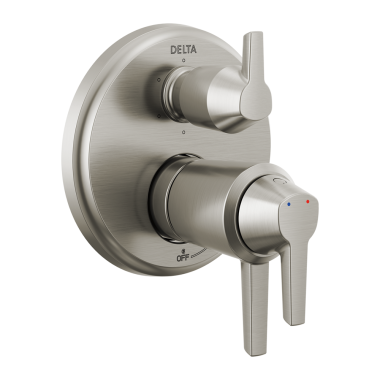 Click here to see Delta T27T971-SS-PR Delta Galeon TempAssure 17T Series Two-Handle Valve Trim w/ 6-Function Diverter, Lever Handles, Lumicoat Stainless Steel - T27T971-SS-PR