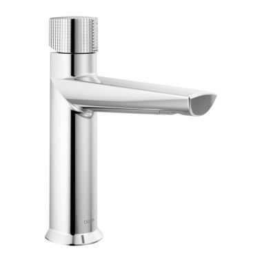 Click here to see Delta 573-PR-LPU-DST Delta Galeon Chrome Lavatory Faucet, Less Pop-Up, Lumicoat, 1.2 GPM, DIAMOND Seal, Knurled Handle - 573-PR-LPU-DST