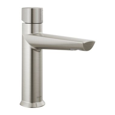 Click here to see Delta 573-SS-PR-MPU-DST Delta Galeon Stainless Lavatory Faucet, Metal Pop-Up, Lumicoat, 1.2 GPM, DIAMOND Seal, Knurled Handle - 573-SS-PR-MPU-DST
