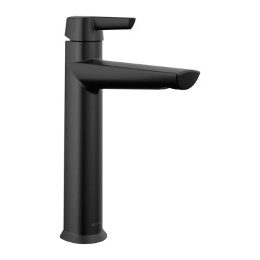Click here to see Delta 671-BL-DST Delta Galeon Top-Handle Mid-Height Matte Black Lavatory Faucet, Less Drain, 1.2 GPM, DIAMOND Seal, Lever Handle - 671-BL-DST