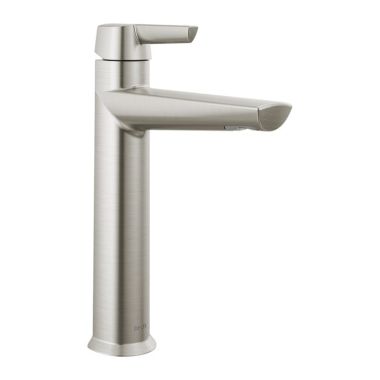 Click here to see Delta 671-SS-PR-DST Delta Galeon Top-Handle Mid-Height Stainless Lavatory Faucet, Less Drain, Lumicoat, 1.2 GPM, DIAMOND Seal, Lever Handle - 671-SS-PR-DST