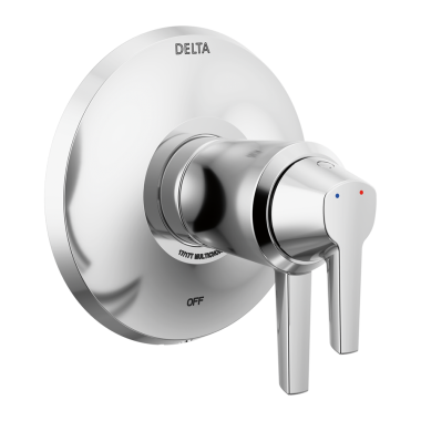 Click here to see Delta T17T071-PR Delta Galeon TempAssure 17T Series Two-Handle Valve Trim, Lever Handles, Lumicoat Polished Chrome - T17T071-PR