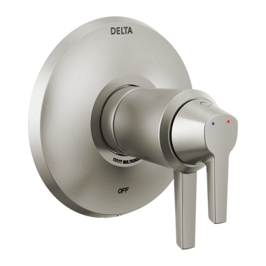 Click here to see Delta T17T071-SS-PR Delta Galeon TempAssure 17T Series Two-Handle Valve Trim, Lever Handles, Lumicoat Stainless Steel - T17T071-SS-PR
