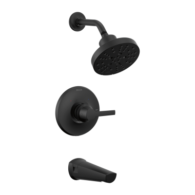 Click here to see Delta T14472-BL Delta T14472-BL Galeon Matte Black Tub Shower Trim