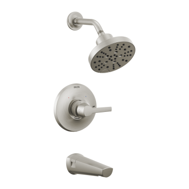 Click here to see Delta T14472-SS-PR Delta T14472-SS-PR Galeon Lumicoat Stainless Tub Shower Trim