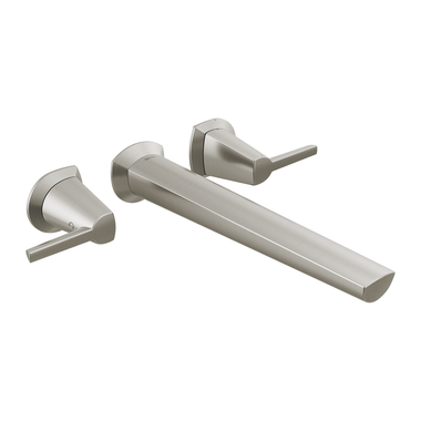Click here to see Delta T5771-SS-PR-WL Delta Galeon Two-Handle Wall-Mount Tub Faucet Trim, Lever Handles, ADA-Compliant, Lumicoat Stainless - T5771-SS-PR-WL