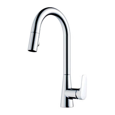 Click here to see Delta 91355 Delta Ixa Jive Single Handle Pulldown Kitchen Faucet, Chrome - 91355