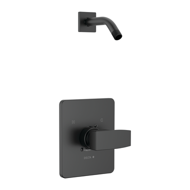 Click here to see Delta T14267-BLLHD-PP Delta Ara Monitor 14 Series Pressure-Balanced Shower Faucet, Single-Handle, Lever Handle, Less Showerhead, Project Pack, Matte Black - T14267-BLLHD-PP