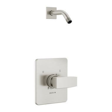 Click here to see Delta T14267-SSLHD-PP Delta Ara Monitor 14 Series Pressure-Balanced Shower Faucet, Single-Handle, Lever Handle, Less Showerhead, Project Pack, Stainless - T14267-SSLHD-PP