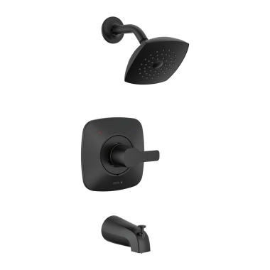 Click here to see Delta T144339-BL-PP Delta T144339-BL-PP Modern Bath Collection 14 Series Monitor Single handle pressure balanced Less Head Tub & Shower Trim - Matte Black