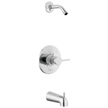 Click here to see Delta T14459-LHD-PP Delta Trinsic Monitor 14 Series Pressure-Balanced Single-Handle Tub/Shower Faucet, Lever Handle, Less Showerhead, Chrome, Project Pack - T14459-LHD-PP