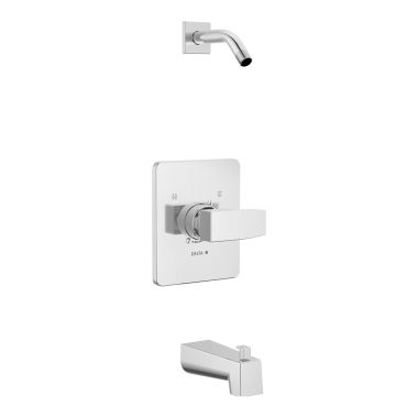 Click here to see Delta T14467-LHD-PP Delta Ara Monitor 14 Series Pressure-Balanced Tub/Shower Faucet, Single-Handle, Lever Handle, Less Showerhead, Project Pack, Chrome - T14467-LHD-PP