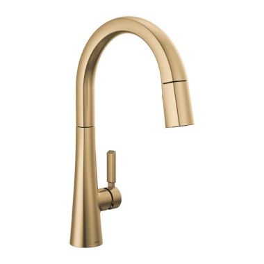 Click here to see Delta 9191-CZ-PR-DST Delta Monrovia Single Handle Pull-Down Kitchen Faucet, Lumicoat Champagne Bronze - 9191-CZ-PR-DST