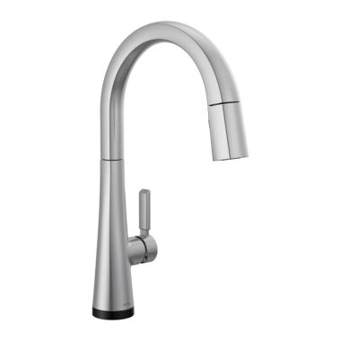 Click here to see Delta 9191T-AR-PR-DST Delta Monrovia Touch2O Single Handle Pull-Down Kitchen Faucet, Lumicoat Arctic Stainless - 9191T-AR-PR-DST