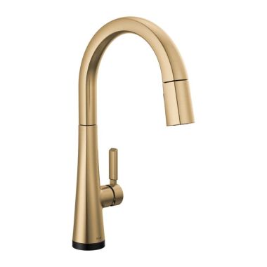 Click here to see Delta 9191T-CZ-PR-DST Delta Monrovia Touch2O Single Handle Pull-Down Kitchen Faucet, Lumicoat Champagne Bronze - 9191T-CZ-PR-DST
