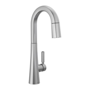 Click here to see Delta 9991-AR-PR-DST Delta Monrovia Single Handle Pull-Down Bar/Prep Faucet, Lumicoat Arctic Stainless - 9991-AR-PR-DST