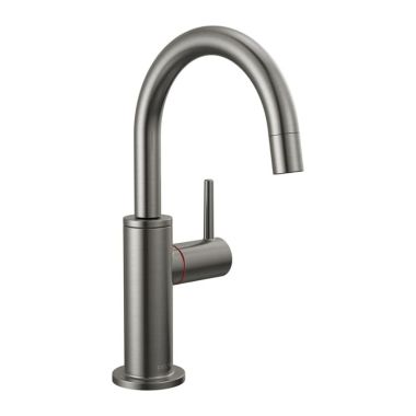 Click here to see Delta 1930LF-H-KS Delta Contemporary Round Hot Water Faucet, Black Stainless - 1930LF-H-KS