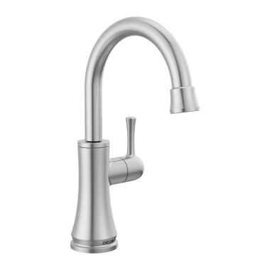 Click here to see Delta 1920-AR-DST Delta One Handle Transitional Beverage Faucet, Arctic Stainless - 1920-AR-DST